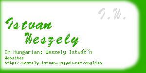 istvan weszely business card